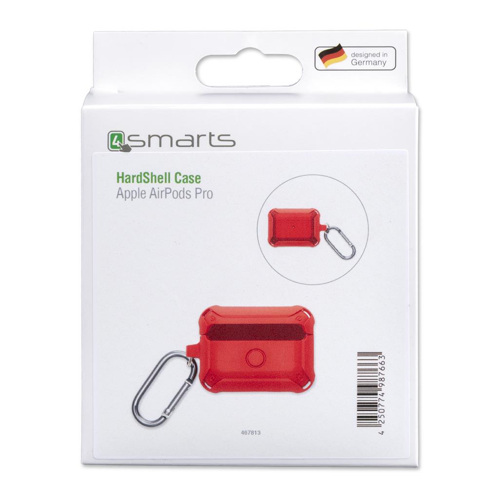 Калъф за Слушалки за Apple AirPods Pro, 4Smarts HardShell Case, Червен (3)