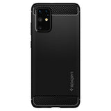 Противоударен Силиконов Калъф за Samsung S20 Plus, Spigen Rugged Armor Case, Черен (3)