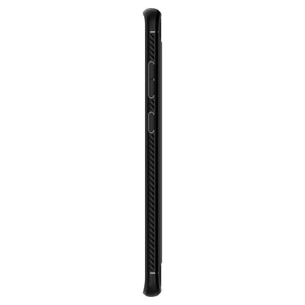Противоударен Силиконов Калъф за Samsung S20 Plus, Spigen Rugged Armor Case, Черен (8)
