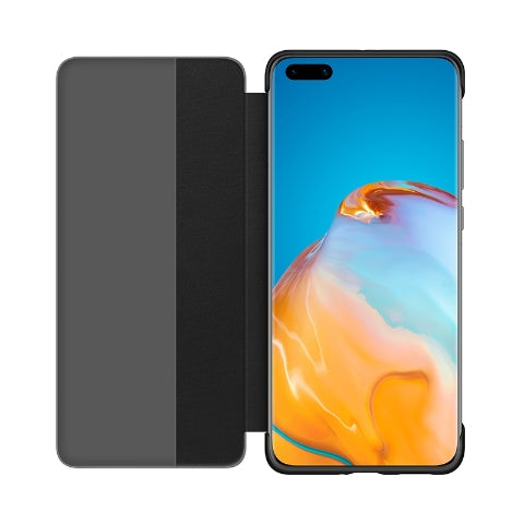 Оригинален Активен Калъф за Huawei P40 Pro Smart View Book Case, Черен (2)