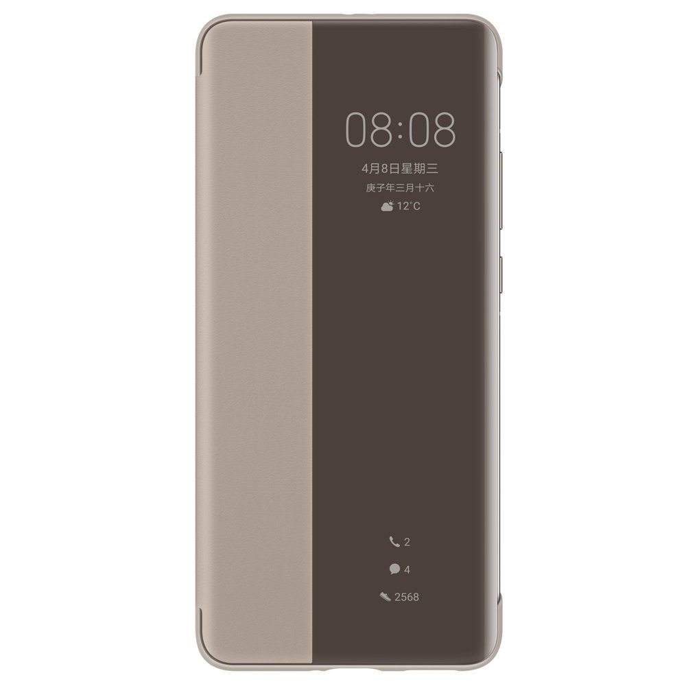 Оригинален Активен Калъф за Huawei P40 Pro Smart View Book Case, Кафяв