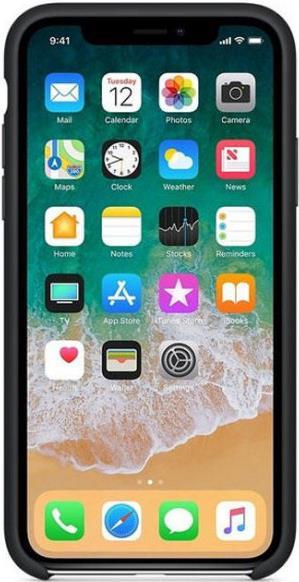 Оригинален Силиконов Калъф за Apple iPhone XS Max, Silicone Case MRWE2, Черен (3)