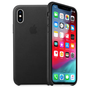 Оригинален Кожен Калъф за Apple iPhone XS Max, Leather Case MRWT2ZM/A, Черен