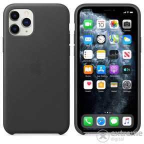 Оригинален Кожен Калъф за Apple iPhone 11 Pro, Leather Case MWYE2ZM/A, Черен