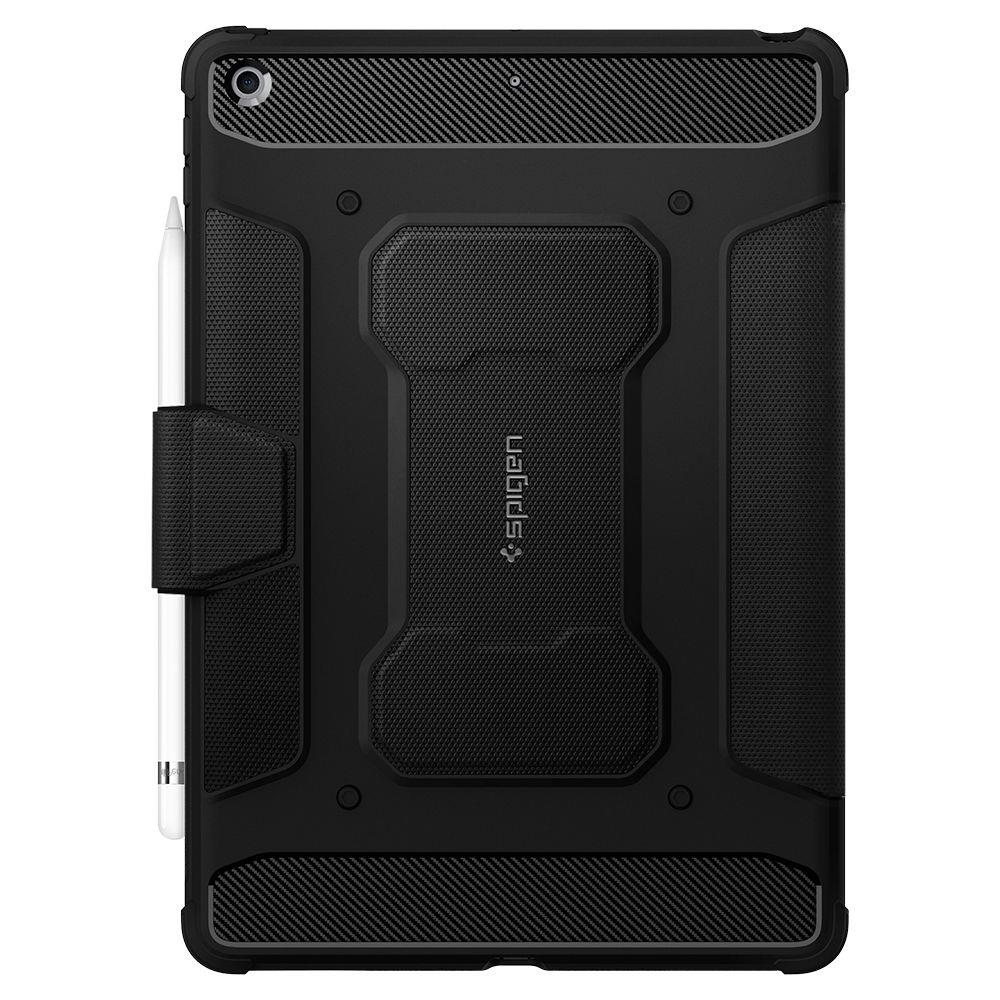 Противоударен Калъф за iPad 9/ 8/ 7 10.2", Spigen Rugged Armor Pro Case, Черен (3)