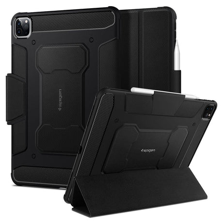 Противоударен Калъф за iPad Pro 11, Spigen Rugged Armor Pro Case, Черен