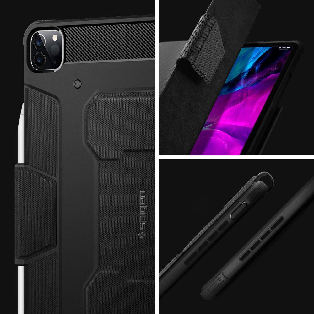 Противоударен Калъф за iPad Pro 11, Spigen Rugged Armor Pro Case, Черен (6)
