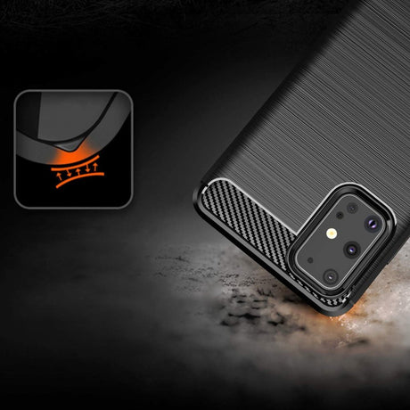 Противоударен Силиконов Калъф за Samsung S20 FE, Forcell Carbon Case, Черен (4)