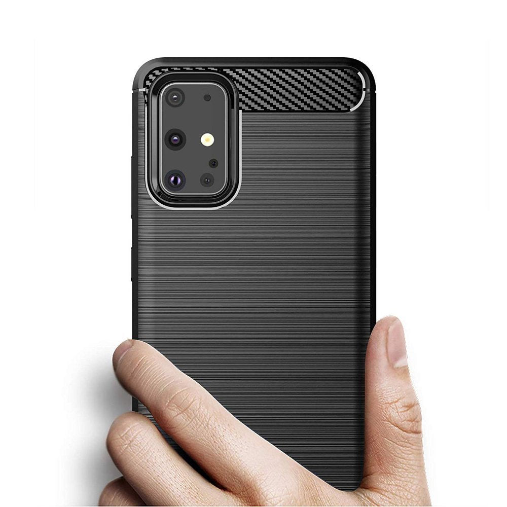 Противоударен Силиконов Калъф за Samsung S20 FE, Forcell Carbon Case, Черен (2)