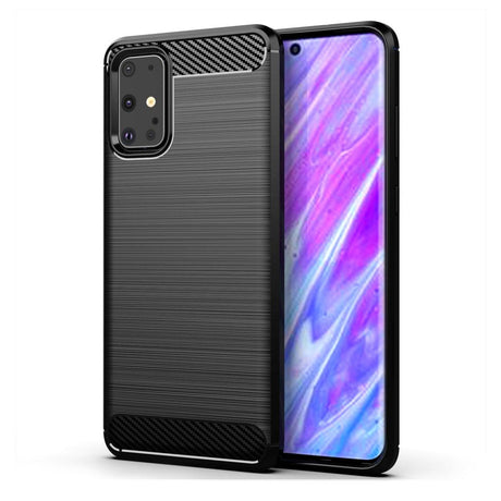 Противоударен Силиконов Калъф за Samsung S20 FE, Forcell Carbon Case, Черен