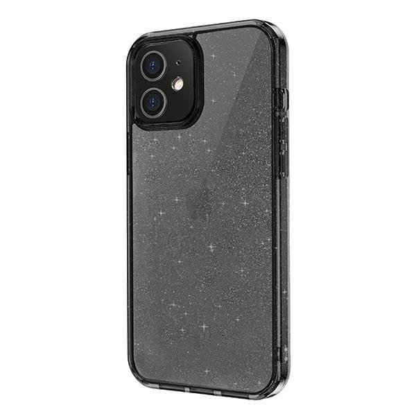 Блестящ Калъф за iPhone 12 Mini, Uniq LifePro Tinsel Case, Черен (3)