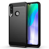 Противоударен Силиконов Калъф за Samsung A20S, Forcell Carbon Case, Черен