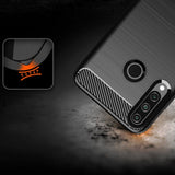 Противоударен Силиконов Калъф за Samsung A20S, Forcell Carbon Case, Черен (4)