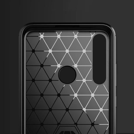 Противоударен Силиконов Калъф за Samsung A20S, Forcell Carbon Case, Черен (5)