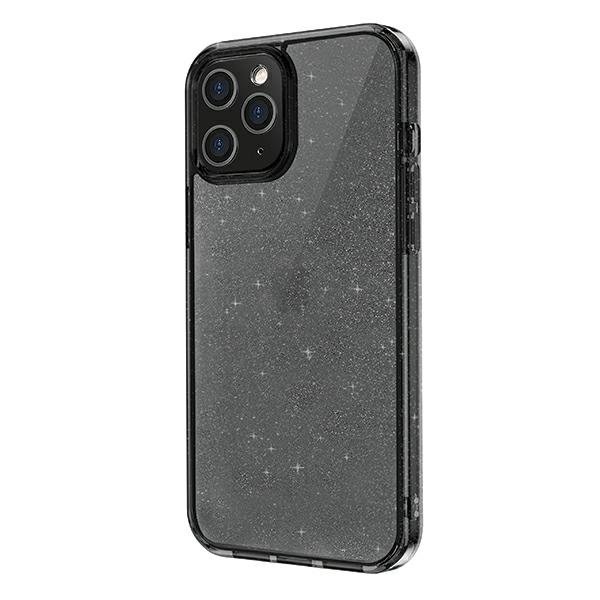 Блестящ Калъф за iPhone 12/Pro, Uniq LifePro Tinsel Case, Черен (3)