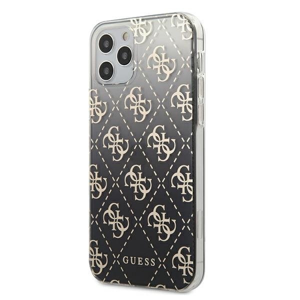 Луксозен Калъф за iPhone 12/Pro, Guess Gradient Case, Черен