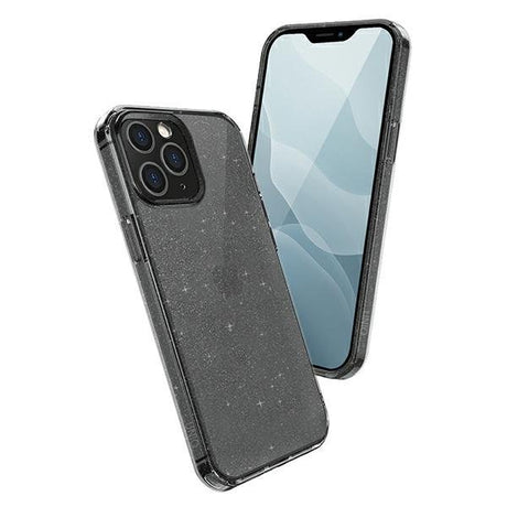 Блестящ Калъф за iPhone 12/Pro, Uniq LifePro Tinsel Case, Черен