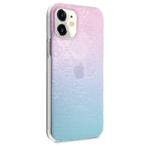 Луксозен Преливащ Калъф за iPhone 12 Mini, Guess Pattern Collection Case, Цветен (3)