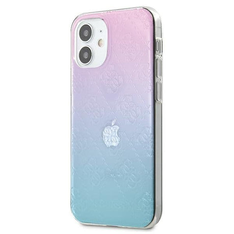 Луксозен Преливащ Калъф за iPhone 12 Mini, Guess Pattern Collection Case, Цветен (4)