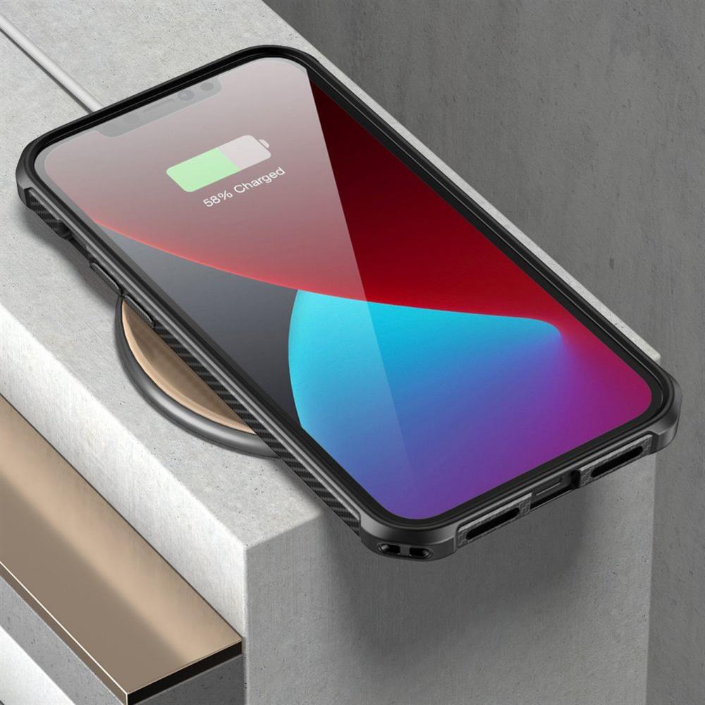 Противоударен Хибриден Калъф за iPhone 12/Pro, Supcase Exo Pro, Черен (6)