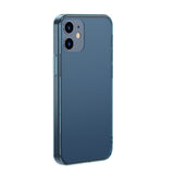 Матов Хибриден Калъф за iPhone 12 Mini, Baseus Frosted Case, Син