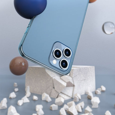 Матов Хибриден Калъф за iPhone 12 Mini, Baseus Frosted Case, Син (5)