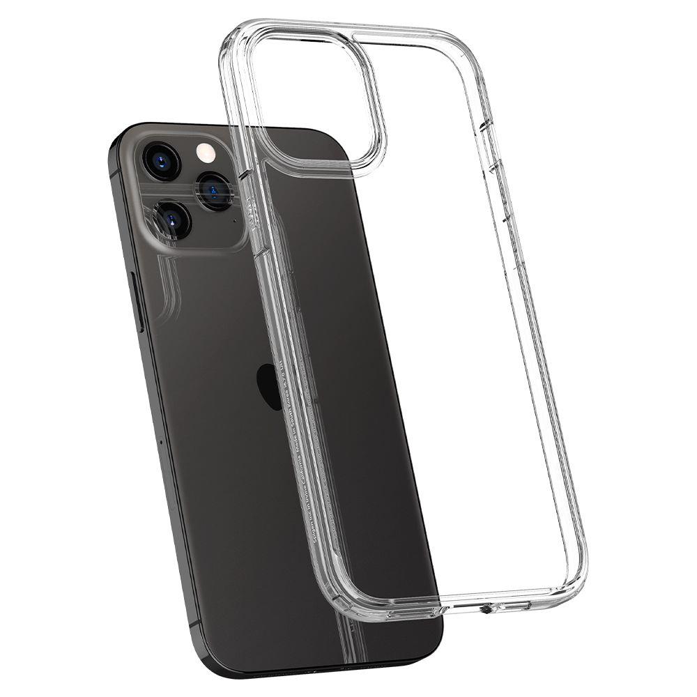 Противоударен Хибриден Калъф за iPhone 12 Pro Max, Spigen Ultra Hybrid Case, Прозрачен (3)
