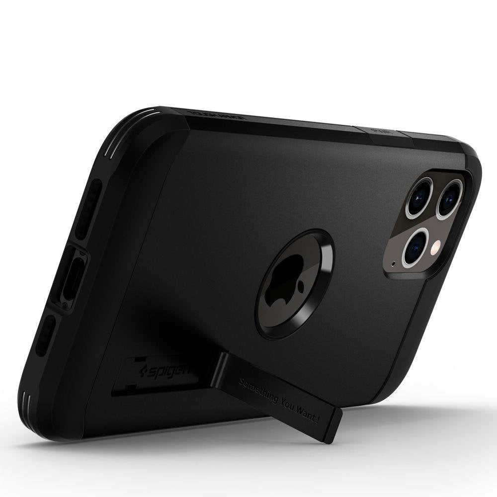 Противоударен Хибриден Калъф за iPhone 12 Pro Max, Spigen Tough Armor Case, Черен (3)