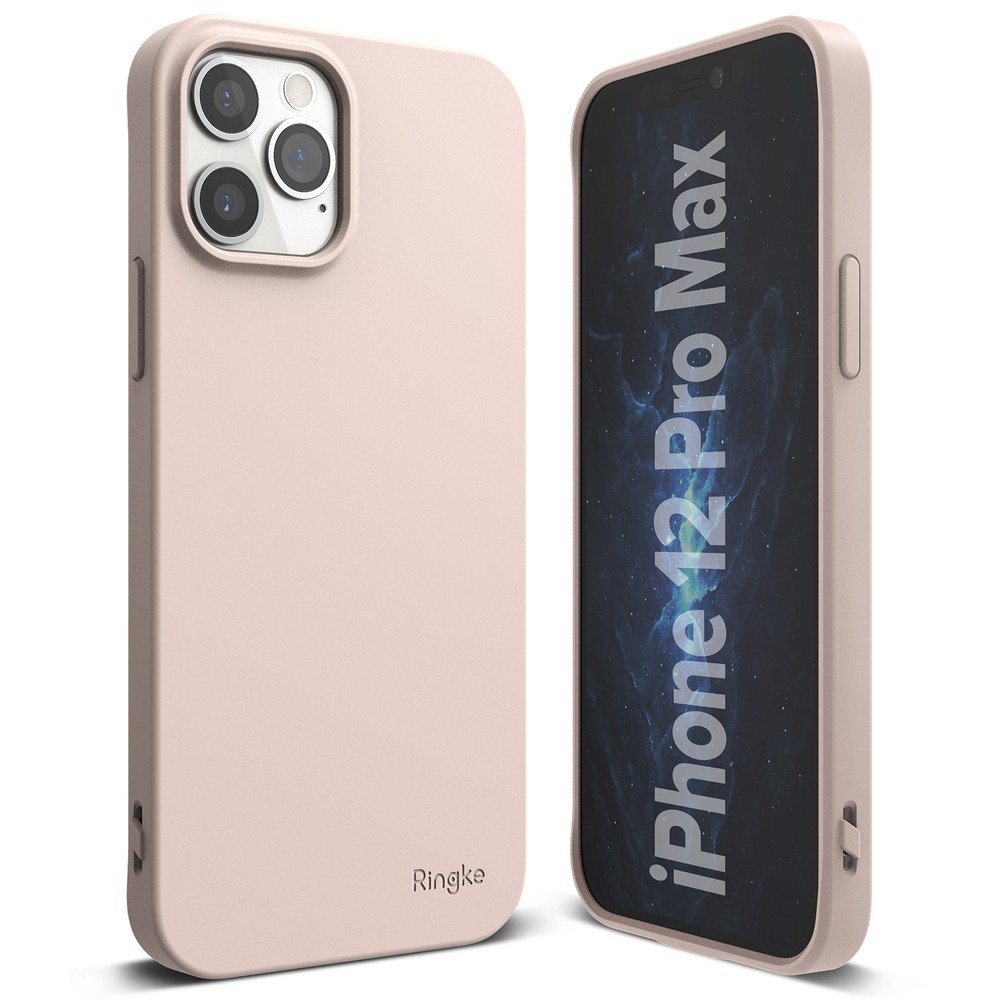 Противоударен Силиконов Калъф за iPhone 12 Pro Max, Ringke Air S Case, Розов (2)