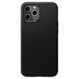 Противоударен Силиконов Калъф за за iPhone 12 Pro Max, Spigen Liquid Air Case, Черен (2)