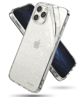 Противоударен Блестящ Калъф за iPhone 12/Pro, Ringke Air Glitter Case, Прозрачен