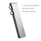 Хъб за Macbook Pro, Baseus Thunderbolt C+ Dual USB-C/HDMI/2x USB 3.0, Сив (6)