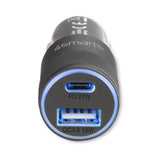Зарядно за iPhone и Андроид за Кола с USB-C, 4Smarts 12v Rapid+ Power Delivery 27w, Сив (3)