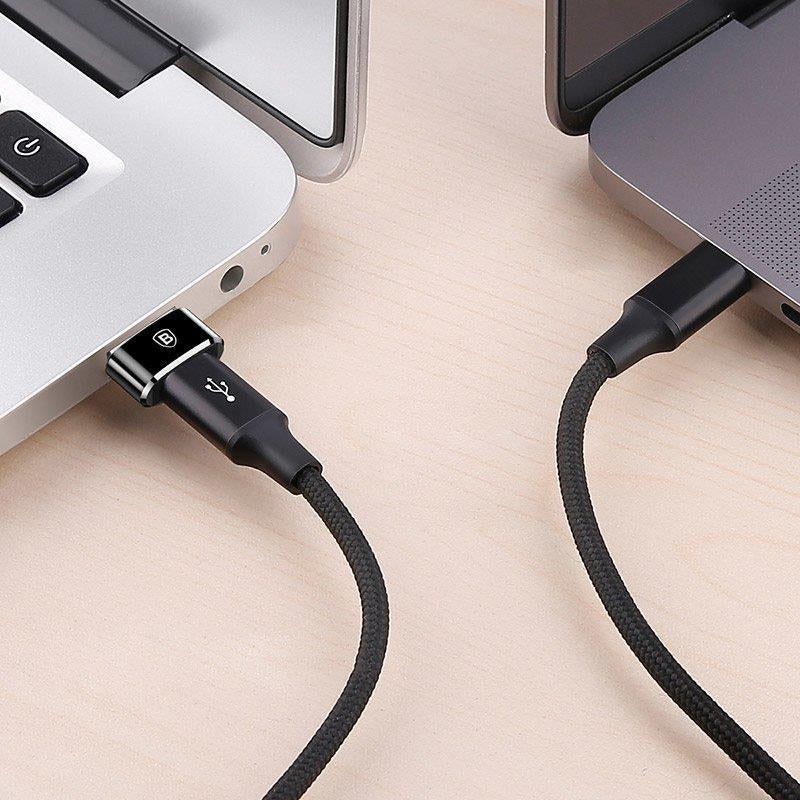 USB-C Преход/Адаптер, Baseus female USB-C to USB-A 2.4A, Черен (3)