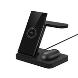 Безжично Зарядно за Apple Watch, Tech-Protect iPhone и Airpods, Wireless Station 3in1 15W, Черен (2)