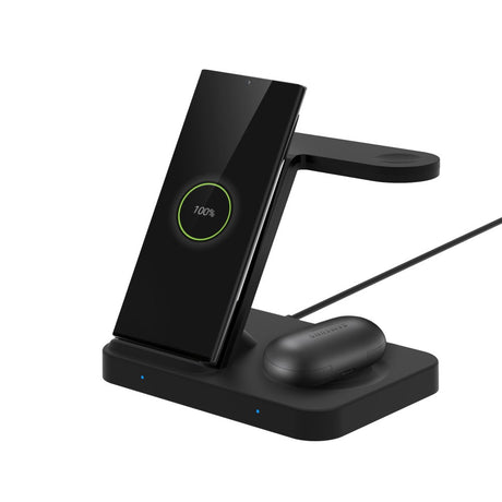 Безжично Зарядно за Apple Watch, Tech-Protect iPhone и Airpods, Wireless Station 3in1 15W, Черен (2)