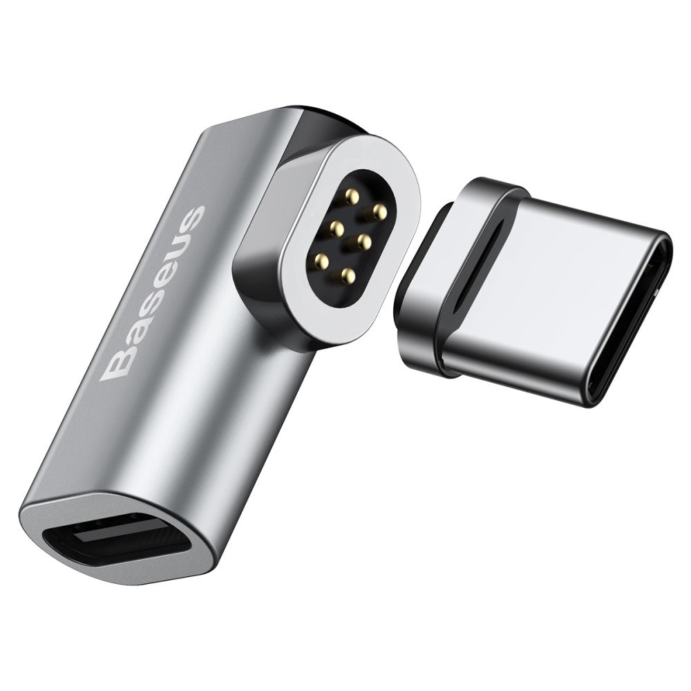 Магнитен Преход/Адаптер за Зареждане на MacBook, Baseus Mini USB-C, Черен