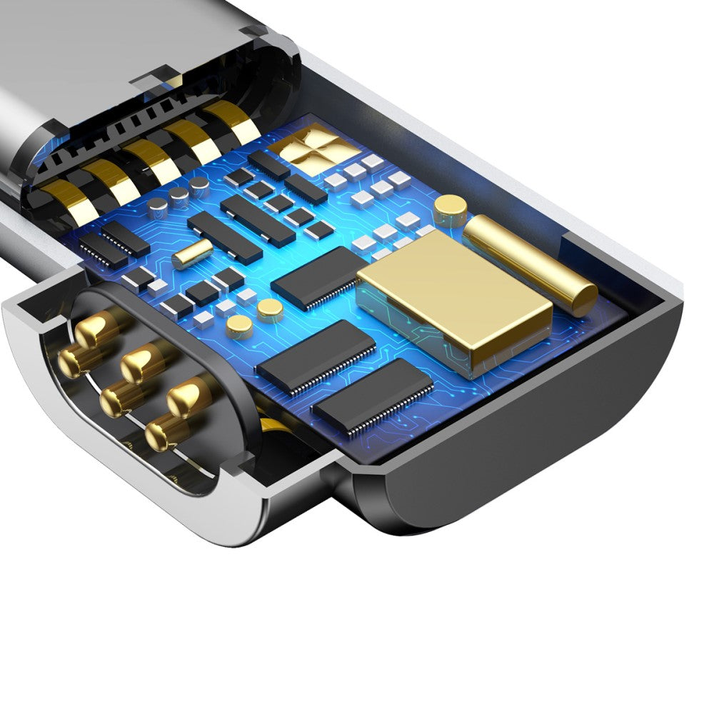 Магнитен Преход/Адаптер за Зареждане на MacBook, Baseus Mini USB-C, Черен (6)