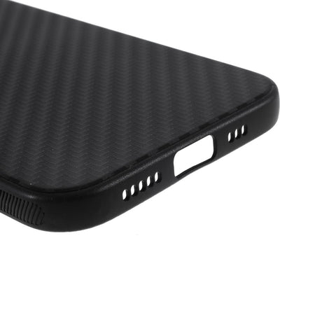Тънък Силиконов Калъф за iPhone 12/Pro, Forcell Fiber Case, Черен (3)