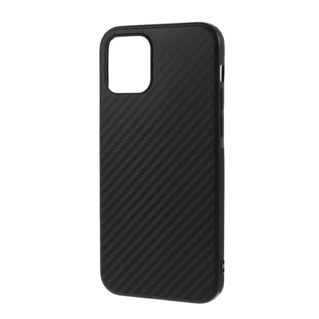 Тънък Силиконов Калъф за iPhone 12/Pro, Forcell Fiber Case, Черен