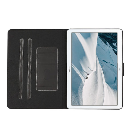 Защитен Калъф за Huawei MediaPad T3 10", Leather PU Case, Черен (4)