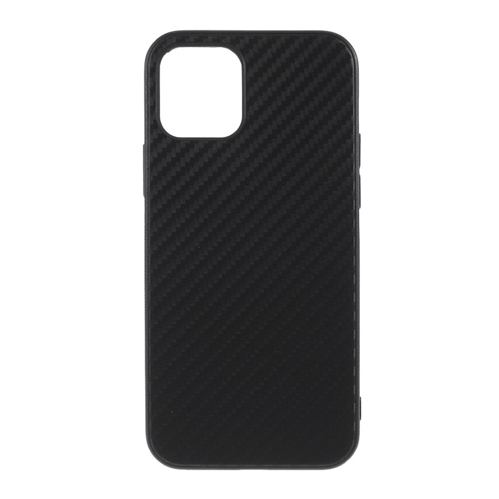 Тънък Силиконов Калъф за iPhone 12/Pro, Forcell Fiber Case, Черен (2)