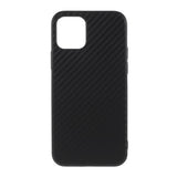 Тънък Силиконов Калъф за iPhone 12/Pro, Forcell Fiber Case, Черен (2)