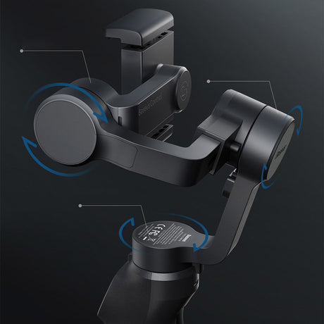 Видео Стабилизатор за Телефон, Baseus Gimbal Stabilizer 3-Axis, Черен (5)