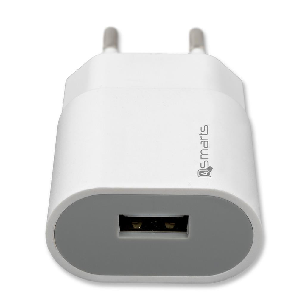 Зарядно за iPhone, 4Smarts 220v Voltplug 1a New, Бял (Bulk) (2)