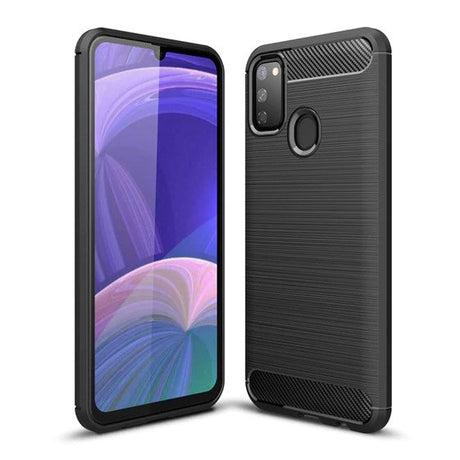 Противоударен Силиконов Калъф за Huawei P Smart 2020, Forcell Carbon Case, Черен