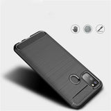 Противоударен Силиконов Калъф за Huawei P Smart 2020, Forcell Carbon Case, Черен (4)