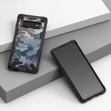 Противоударен Хибриден Калъф за Samsung S10, Ringke Fusion X Camouflage Case, Черен (4)