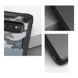 Противоударен Хибриден Калъф за Samsung S10, Ringke Fusion X Camouflage Case, Черен (3)