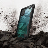 Противоударен Хибриден Калъф за Samsung A71, Ringke Fusion X Camo, Черен (3)